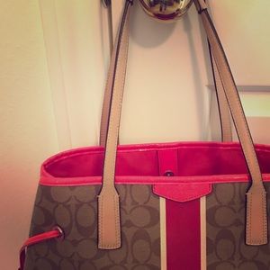 Coach signature drawstring